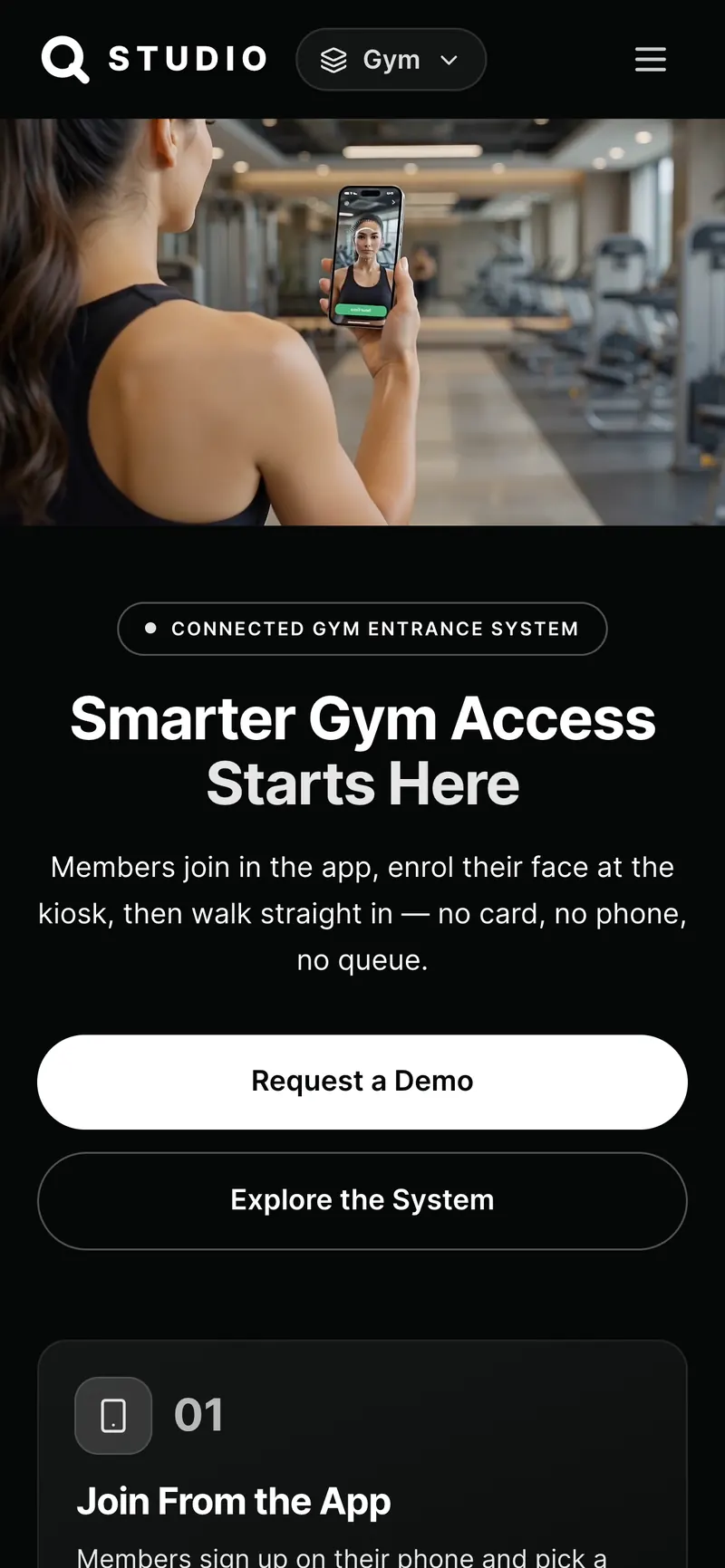 Gym hero on mobile