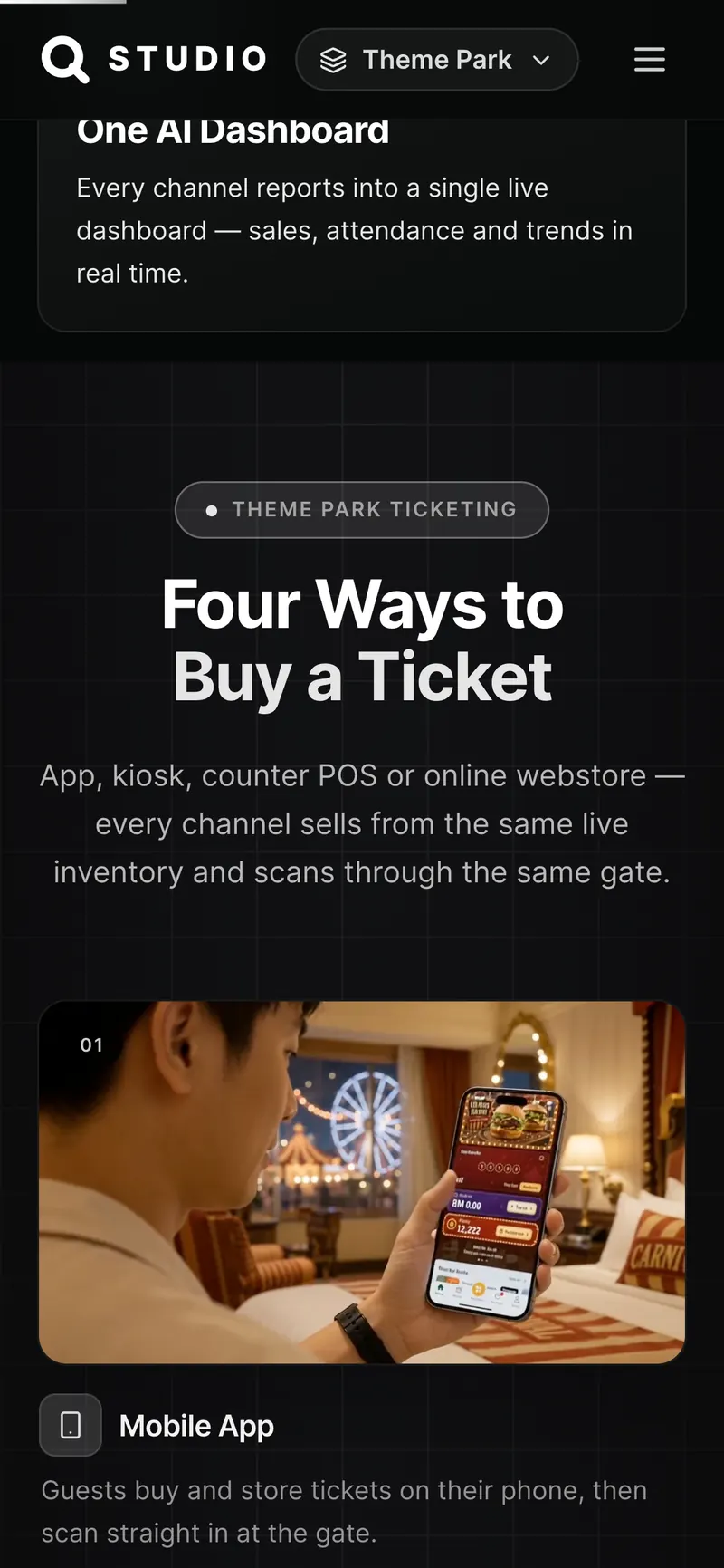 Theme park — Four Ways to Buy a Ticket